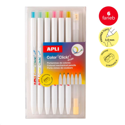 APLI vysúvacie pastelky dúhové v blistri, 6 ks