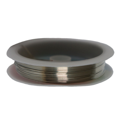 Bižutérny drôt, platina, 0,6 mm, návin 6 m