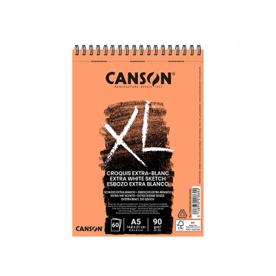 CANSON Skicár XL Sketch Extra blanc 90g/m2, 60 listov A5
