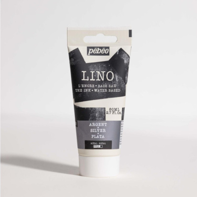 Farba na linoryt PEBEO LINOCUT - silver, 80 ml
