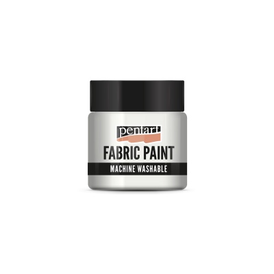 Farba na textil, 50 ml, krycia perleťová biela