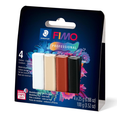 FIMO Professional, sada NATURAL COLOURS, 4 x 25g